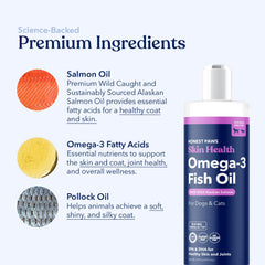 Honest Paws Salmon Oil sustainability label signals responsible sourcing