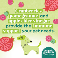 Honest to Goodness Buddy Boost omega-3s and postbiotics highlight vitality support.