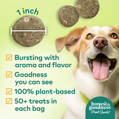 Honest to Goodness Good Vibes dog treats served on floor for an easy reward
