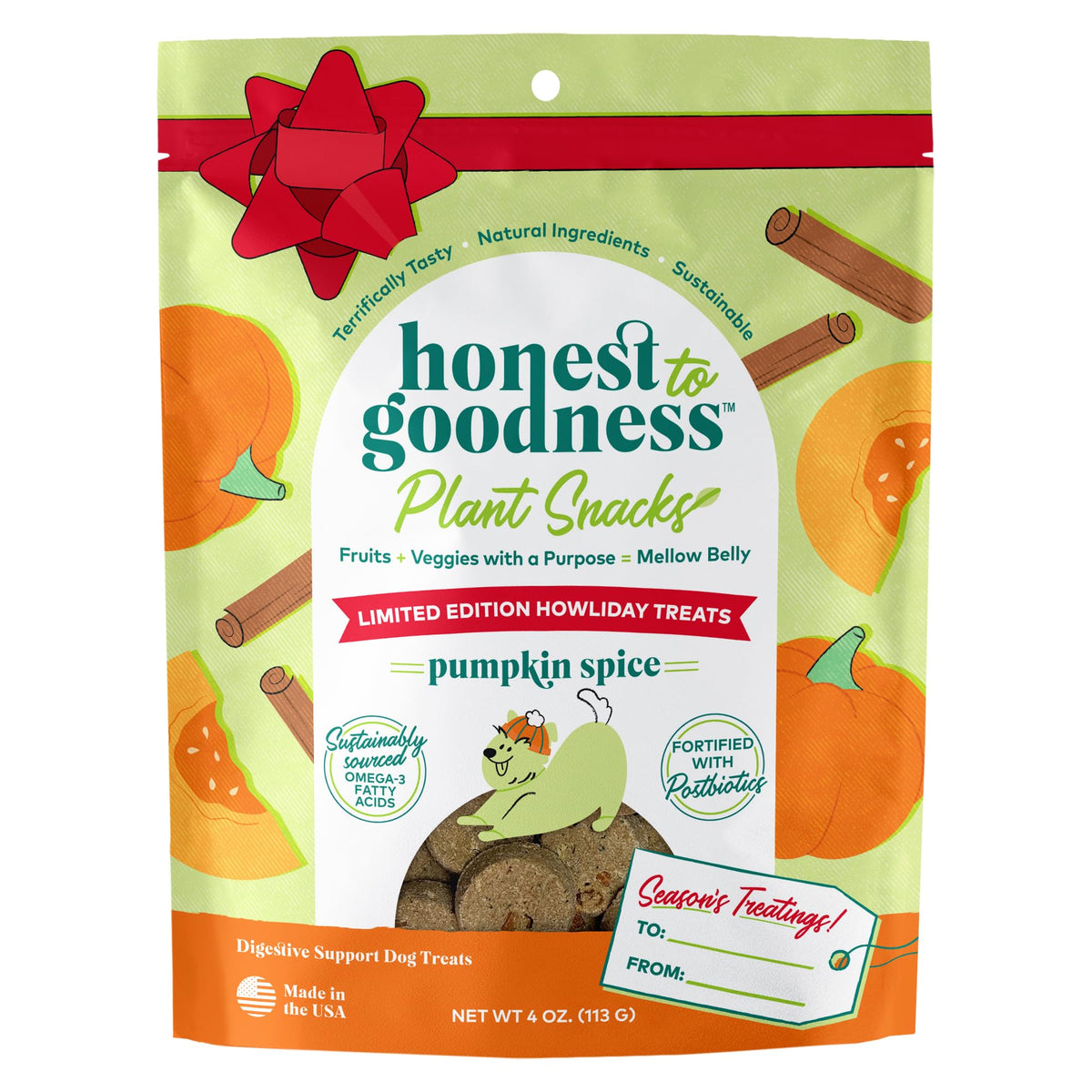 Honest to Goodness packaging front — festive and gift-ready for holiday gifting