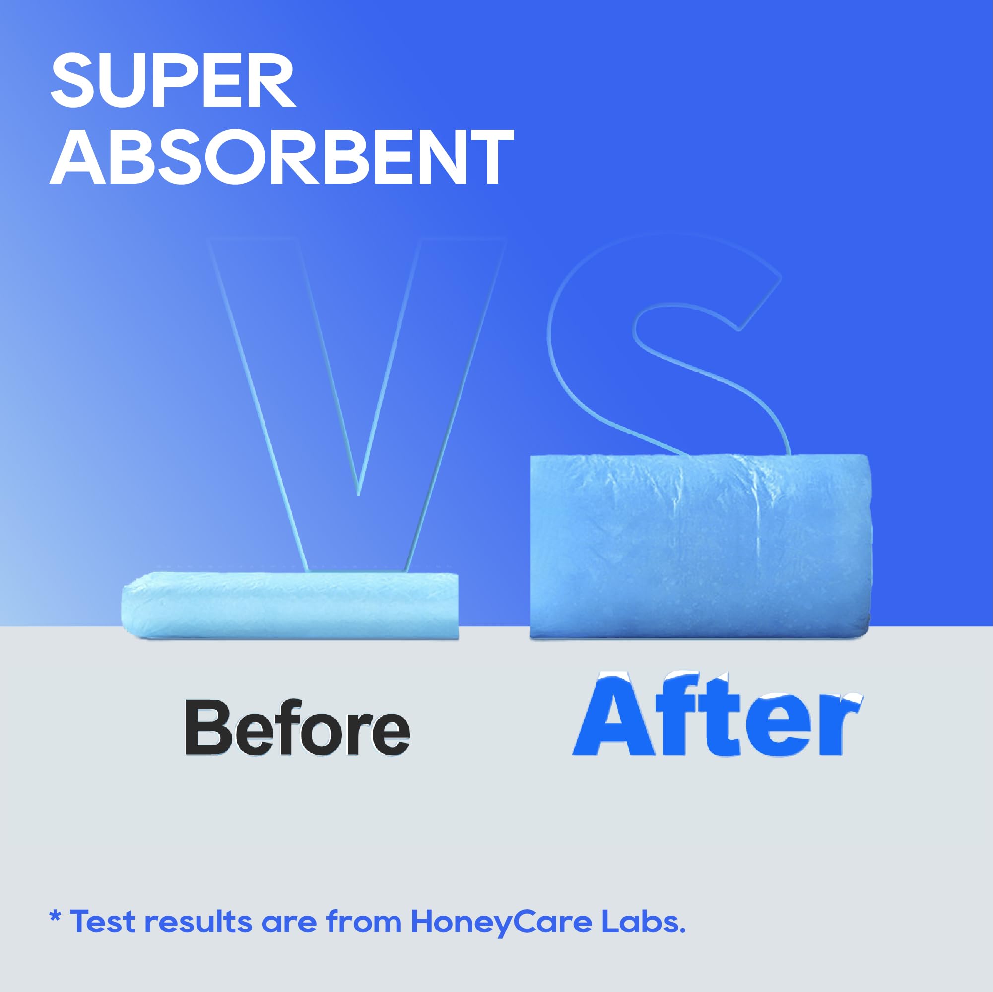 Honey Care All-Absorb pad back PE film protects floors from leaks