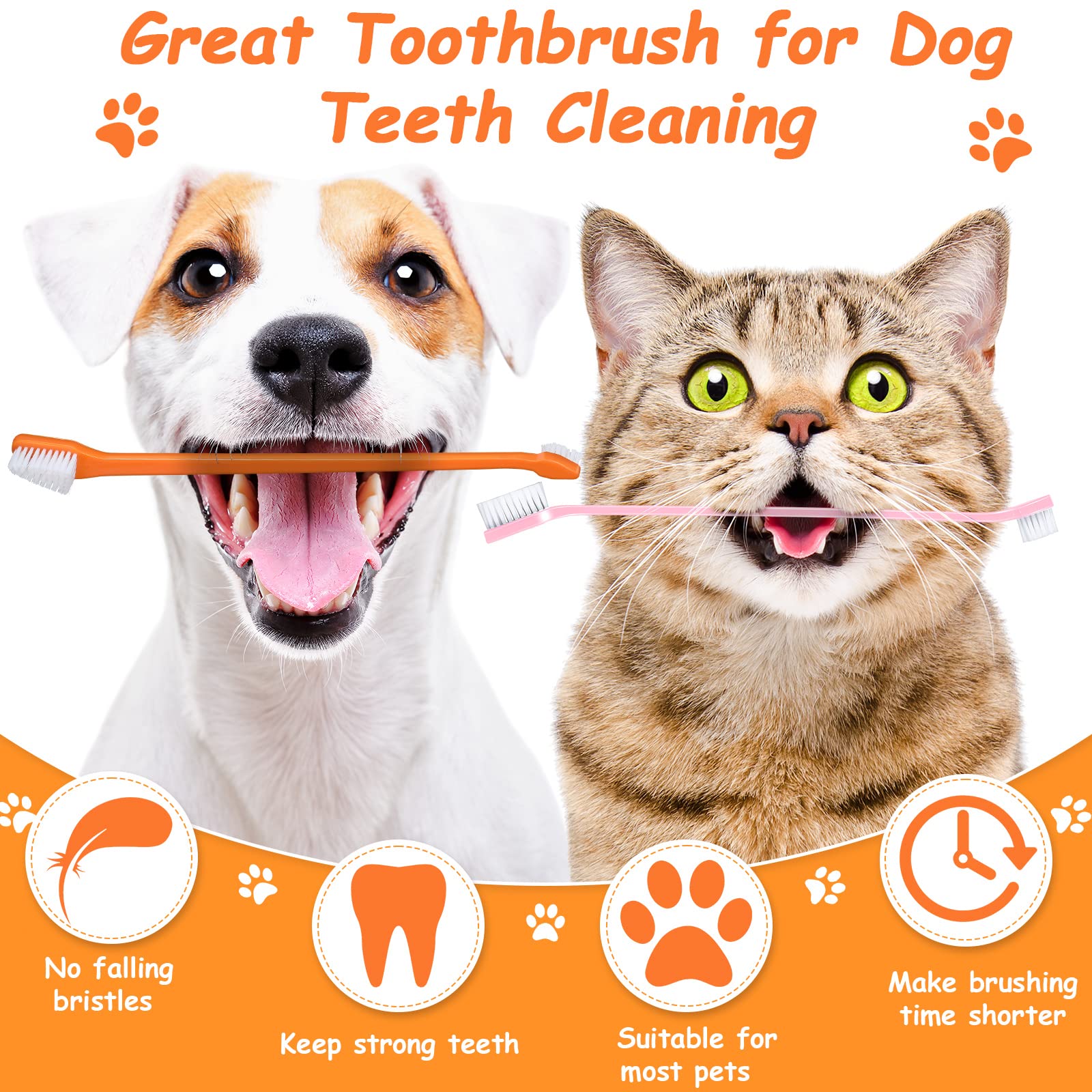 Honeydak long handle improves grip during brushing.