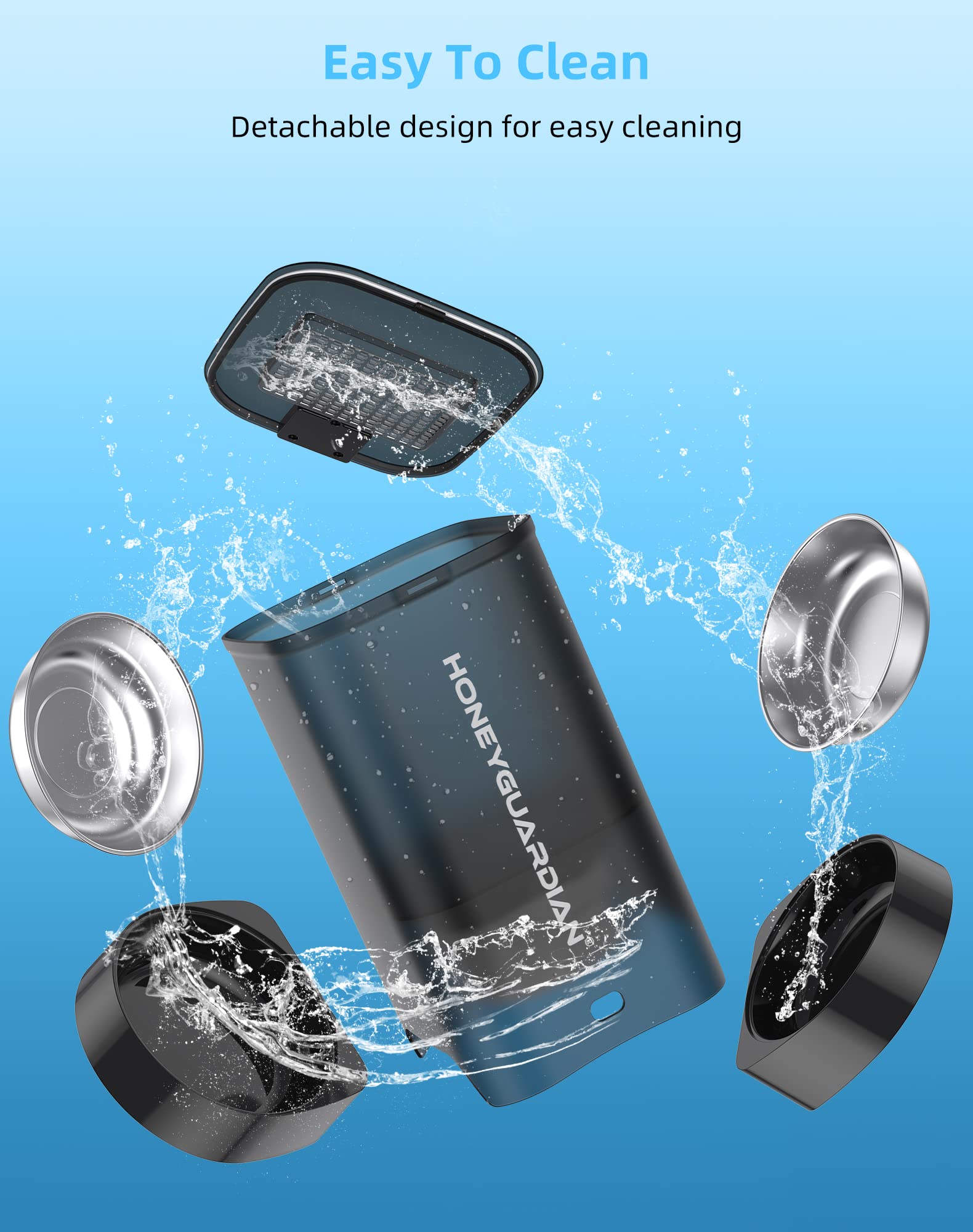 HoneyGuaridan easy-clean design with removable parts for quick setup