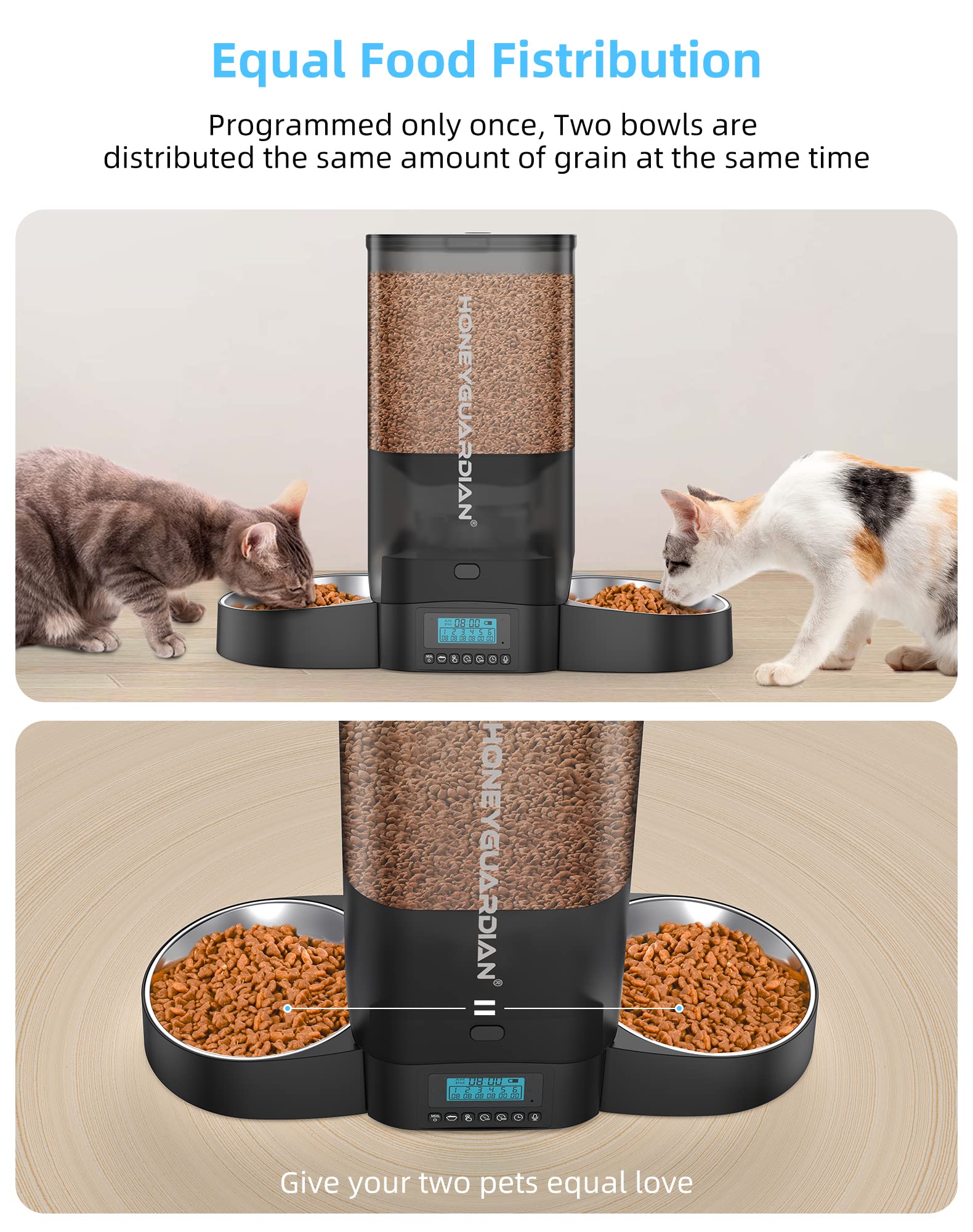 HoneyGuaridan stainless steel bowl for hygienic feeding and easy cleaning