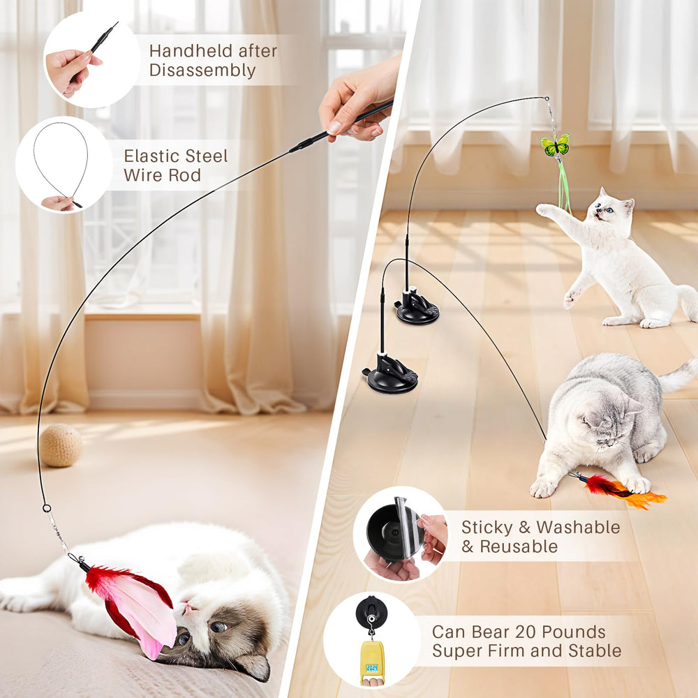 HONGDDY butterfly toys provide visual intrigue for curious cats.