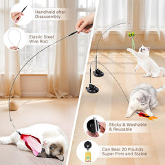 HONGDDY butterfly toys provide visual intrigue for curious cats.