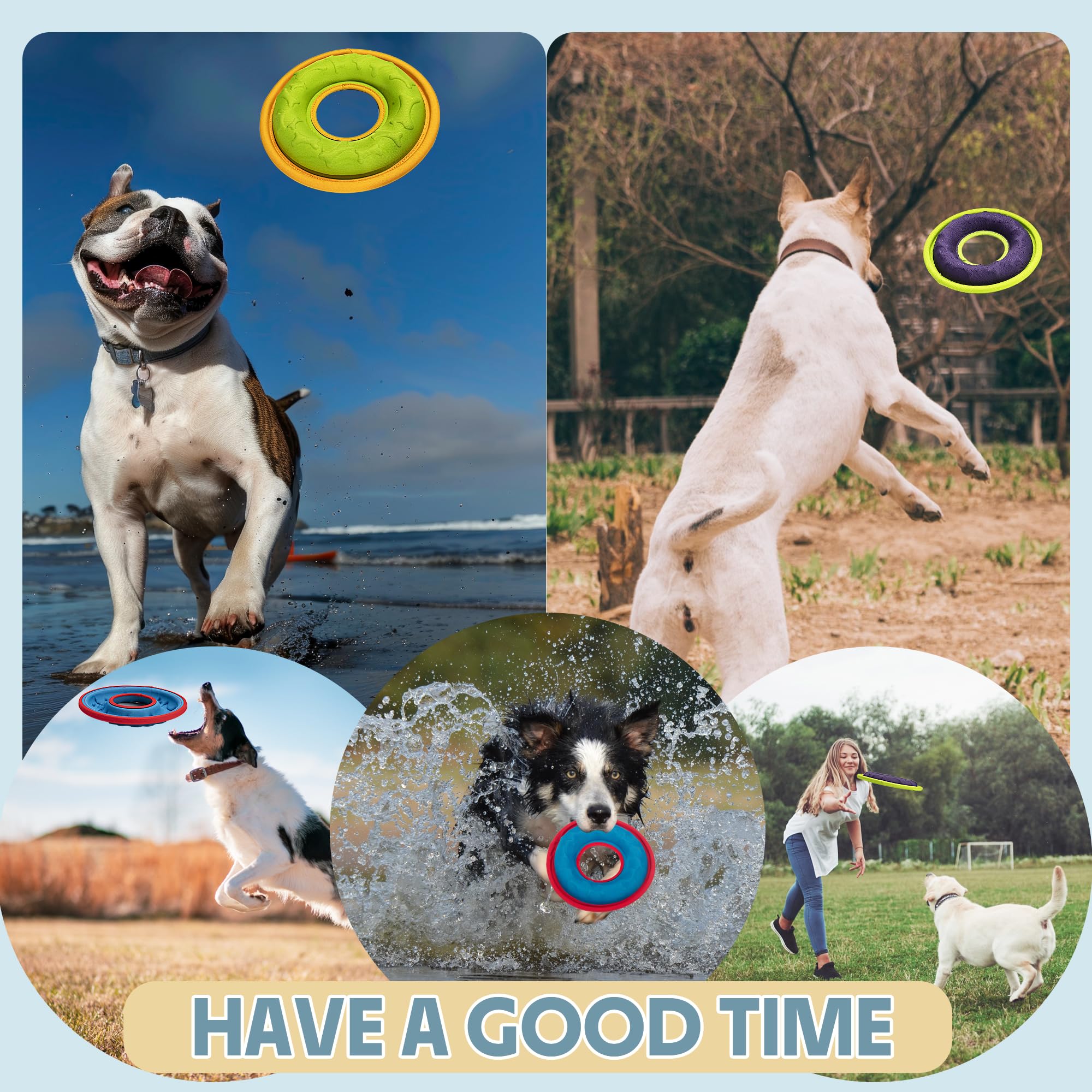 HONGEZEY bright-colored disc increases visibility during sunny playtime at backyard or park.