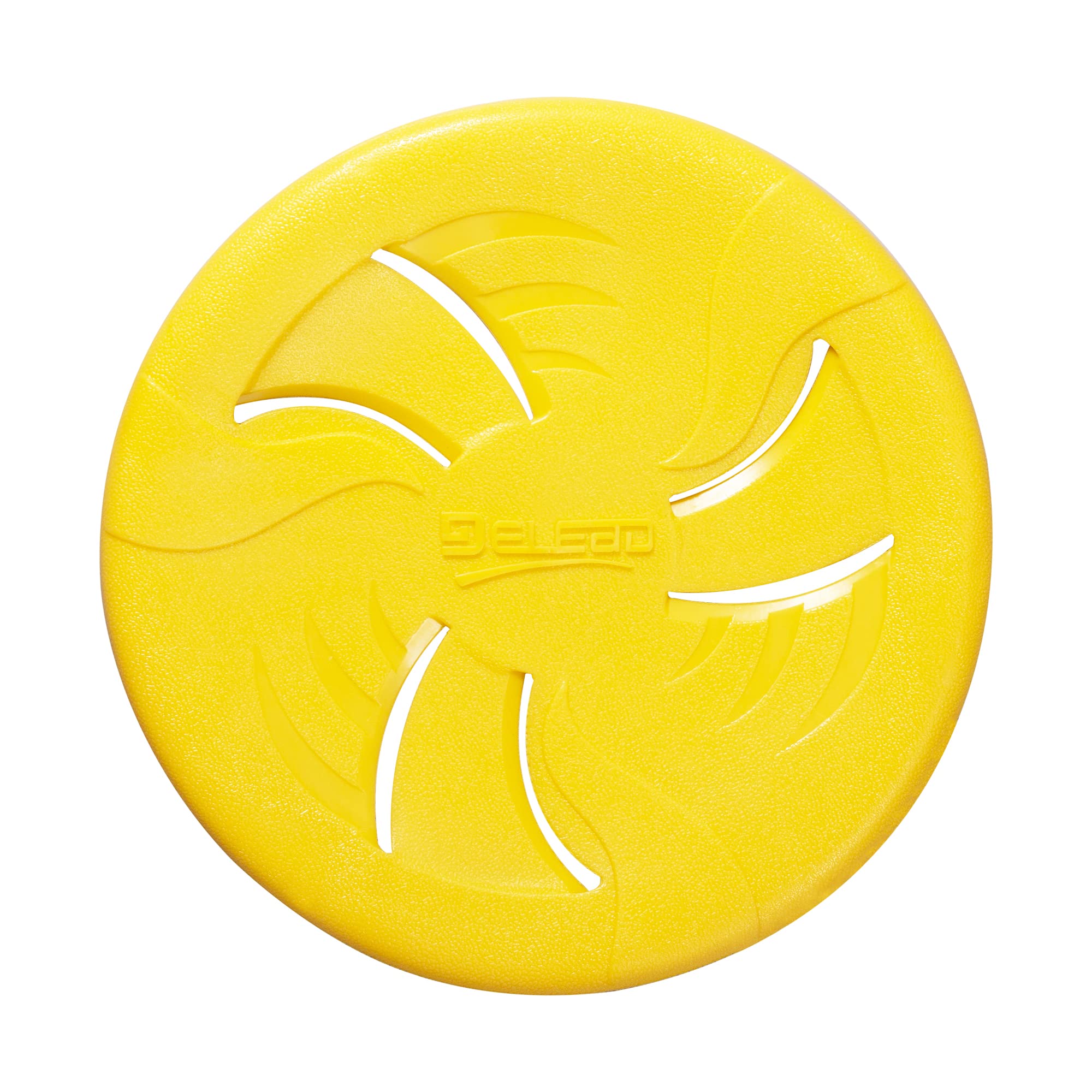HONGEZEY indestructible flying disc top view, durable soft toy for small dogs.