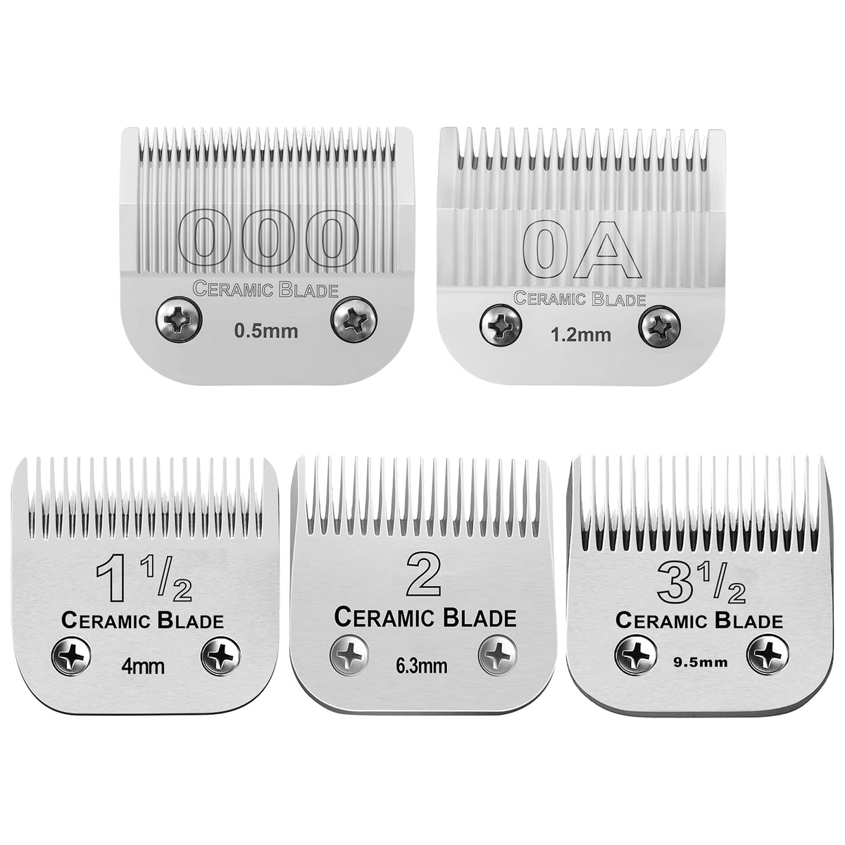HONGNAL ceramic blade set closeup shows durable blades for smooth clipping