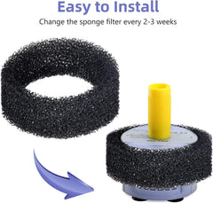 Hongping Lai 24 pcs filter sponge set demonstrates ready replacement supply for ongoing clean water.