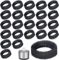 Hongping Lai pet fountain filter outer diameter view demonstrates compatibility with 2.2L and 2.5L fountains.