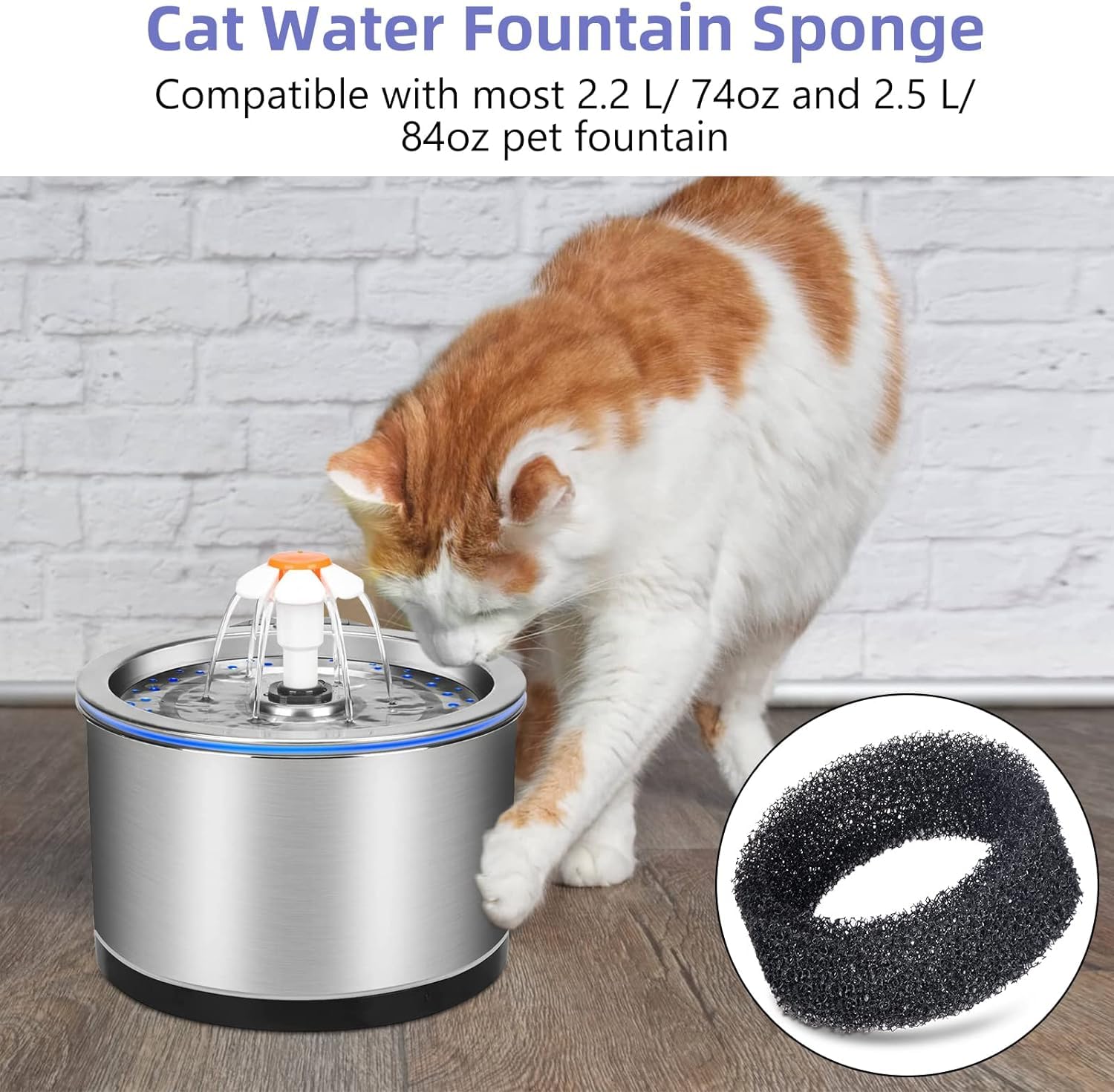 Hongping Lai demonstrates pump-protection with sponge filter to prolong fountain life.