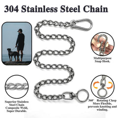HONGSAGE dog chain leash assembly shows modular DIY configuration.