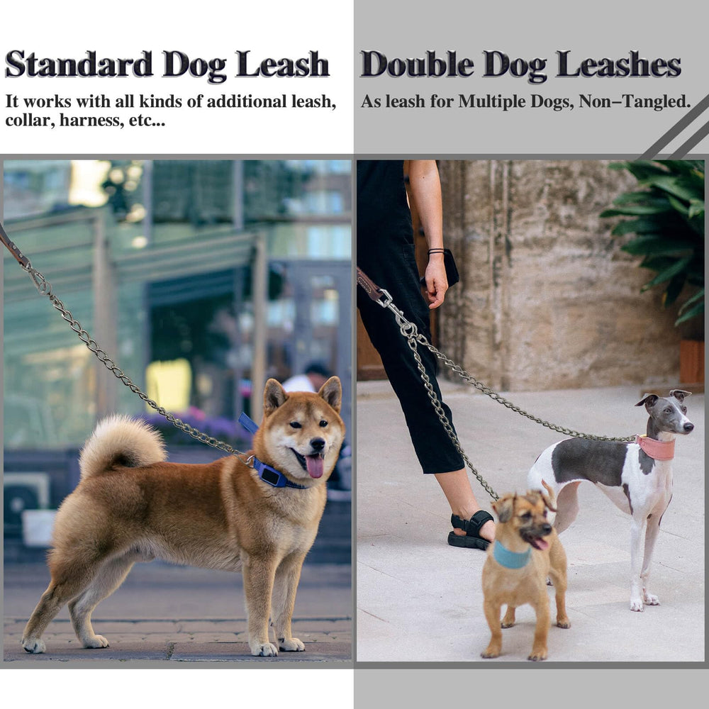HONGSAGE leash clip 360-rotation enables easy multi-dog control.