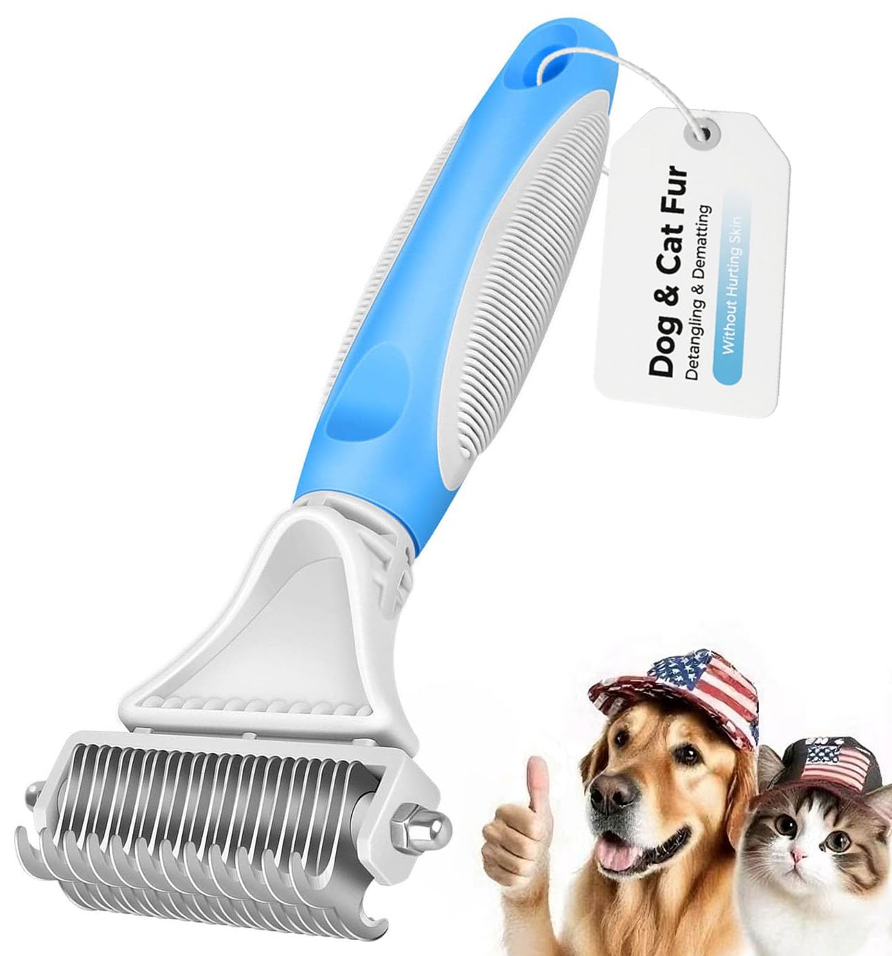 Honguang dematting comb 12-teeth side targets mats and tangles.