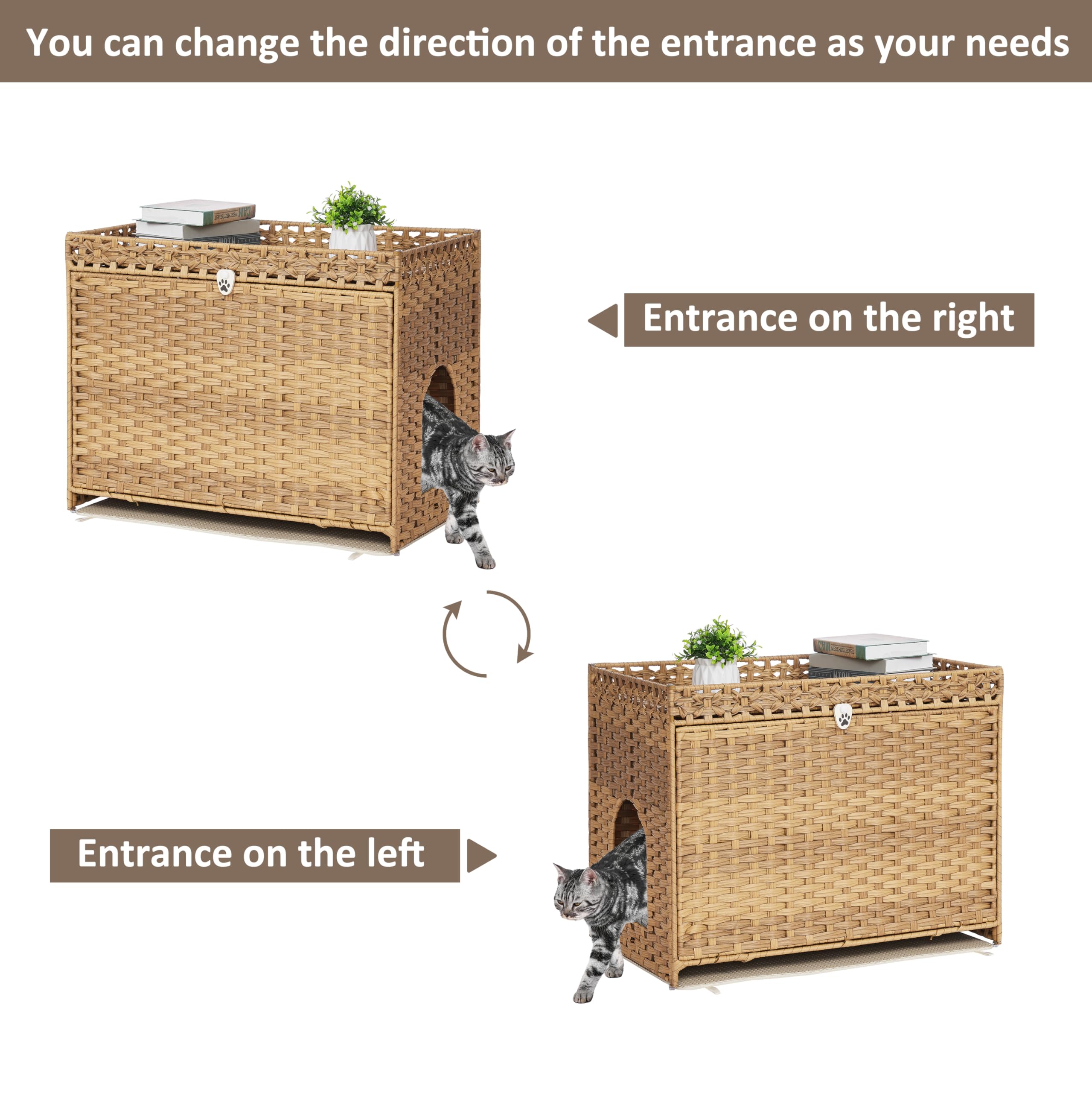 Honiakaka cat house top fence design helps prevent bed slipping or tipping.