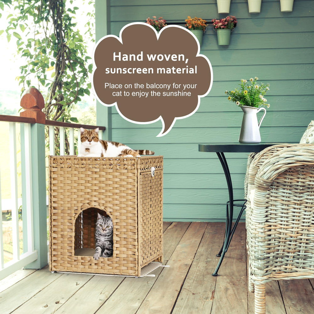 Honiakaka hidden cat washroom door provides privacy and odor control