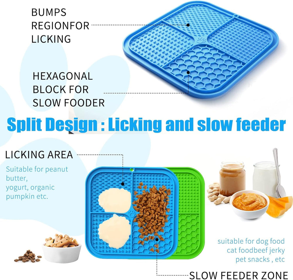 Honomastry Lick Mat suction cups securely grip surfaces for steady grooming sessions