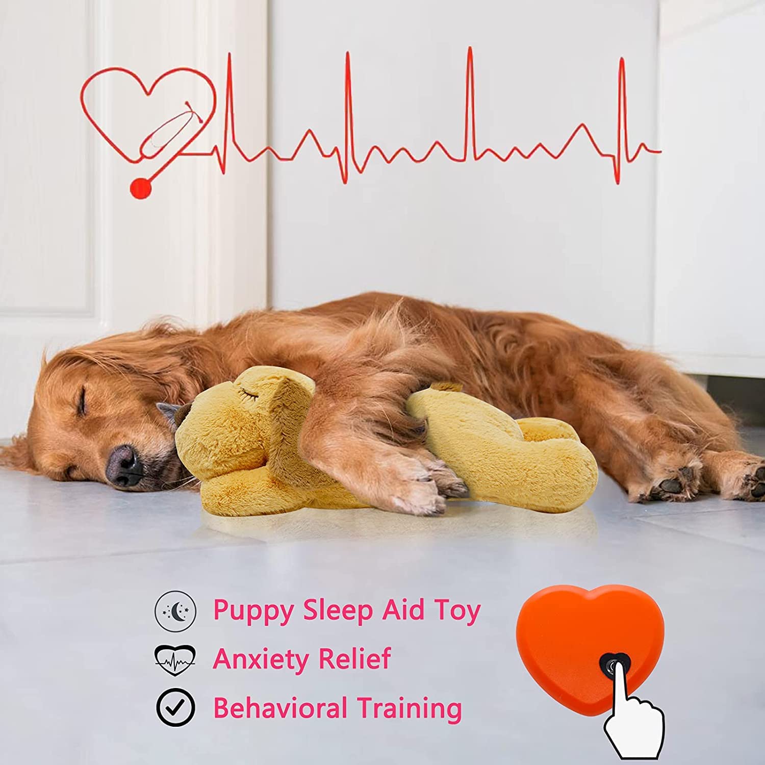 HonourHope dog-heartbeat-toy new-puppy-comfort shown as a thoughtful gift for first-time owners.