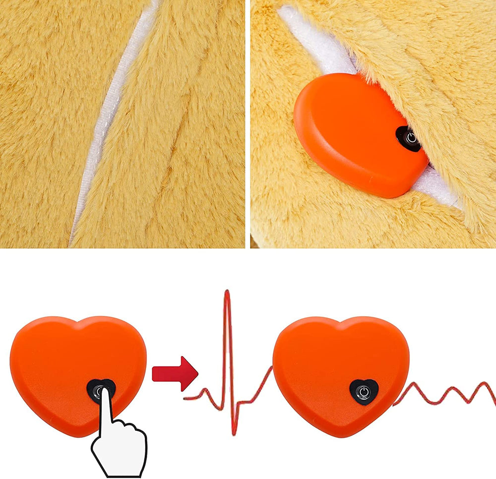 HonourHope dog-heartbeat-toy plush fabric uses soft, skin-friendly material for cozy comfort.