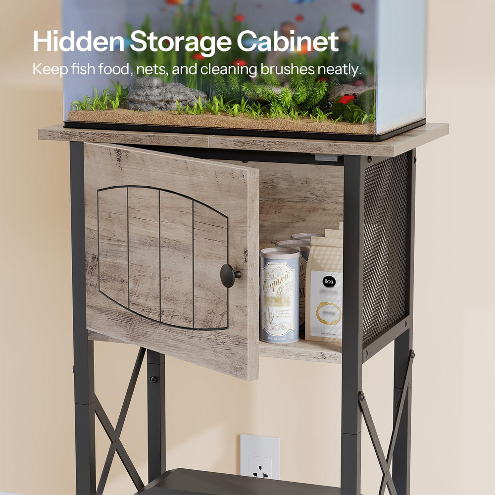 HOOBRO 10-gallon stand metal frame image highlights sturdy construction and stability