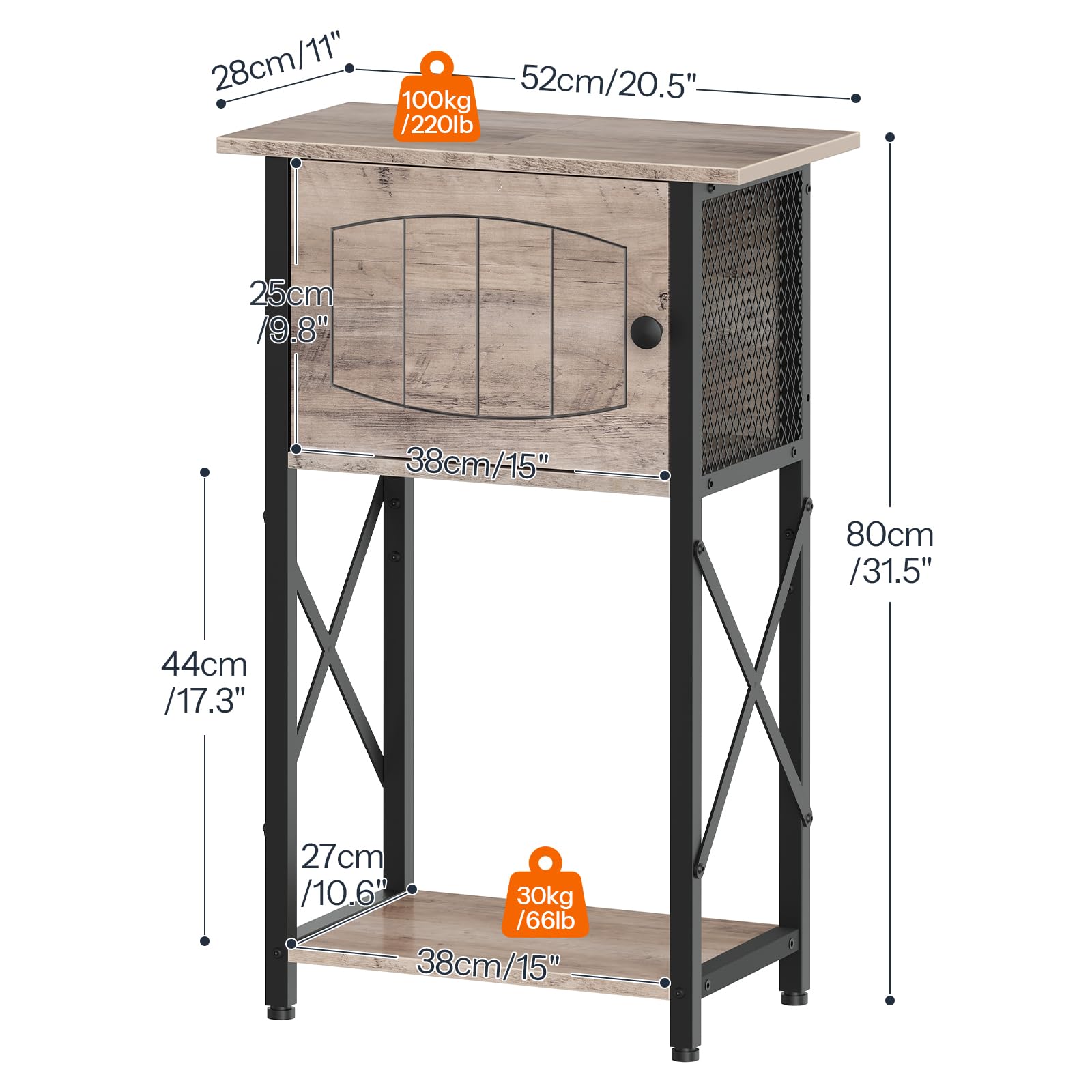 HOOBRO 10-gallon stand side panel emphasizes ventilation-friendly cabinet for accessories