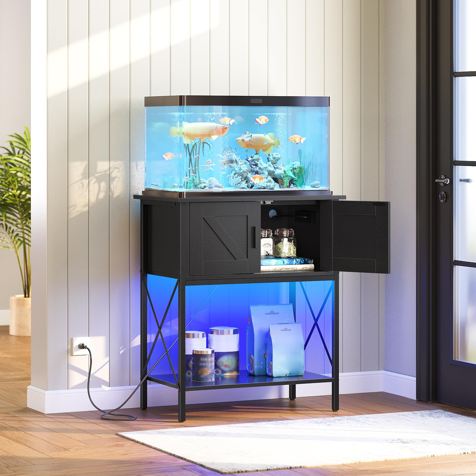 HOOBRO 20-gallon stand dimensions provide stable, balanced setup for tanks.