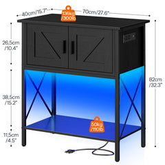 HOOBRO stand offers organized storage under the cabinet area for supplies.