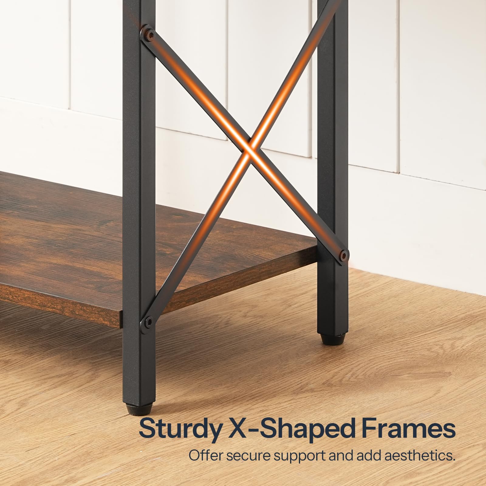 HOOBRO adjustable feet stabilize the unit on uneven floors.