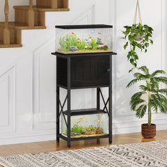 HOOBRO aquarium stand metal frame close-up showing durability
