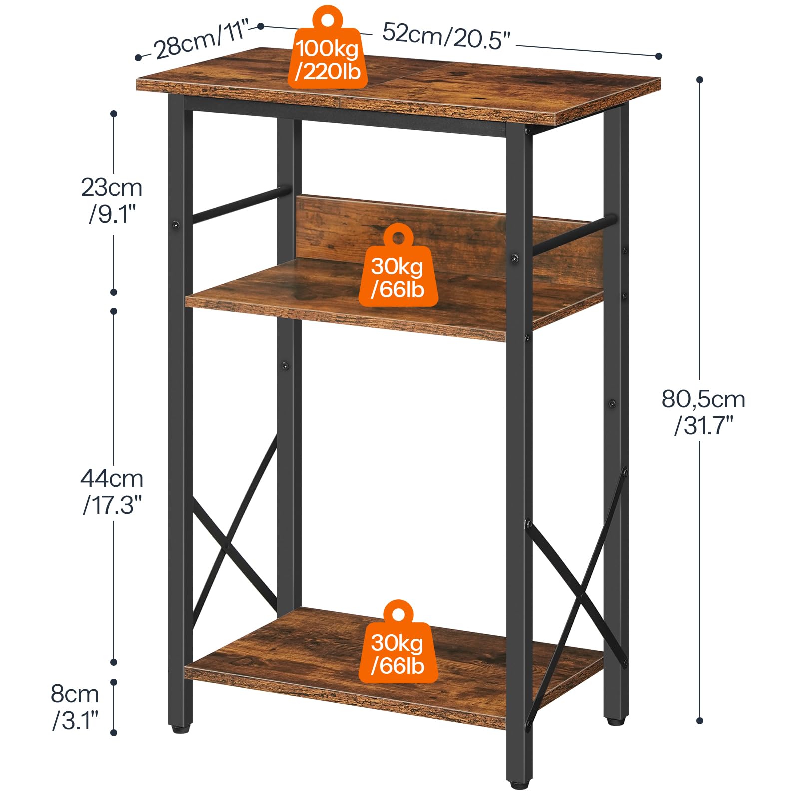 HOOBRO middle rack provides space for fish food and tools for tidy care.