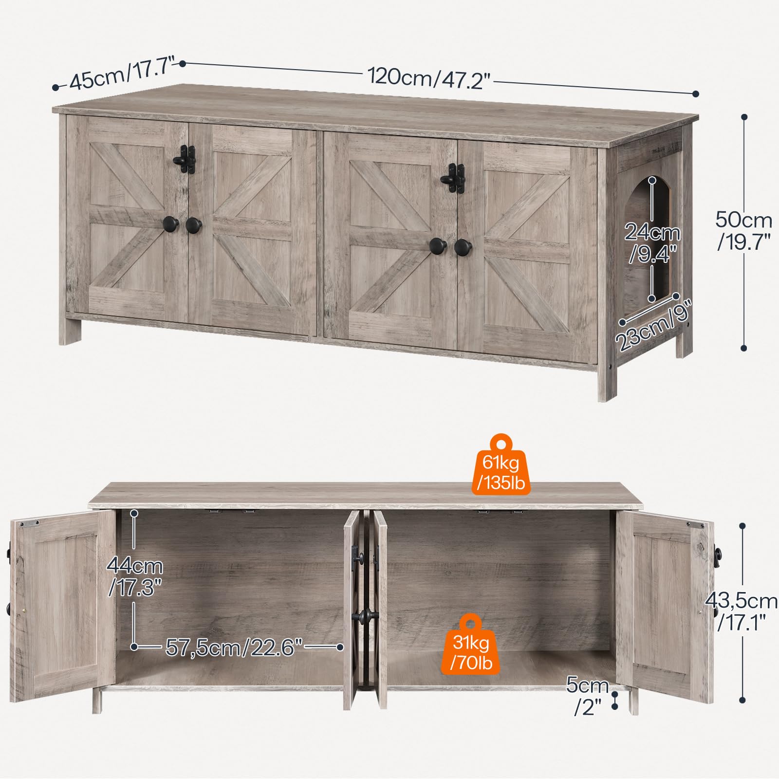 HOOBRO cat litter box enclosure assembly uses included tools