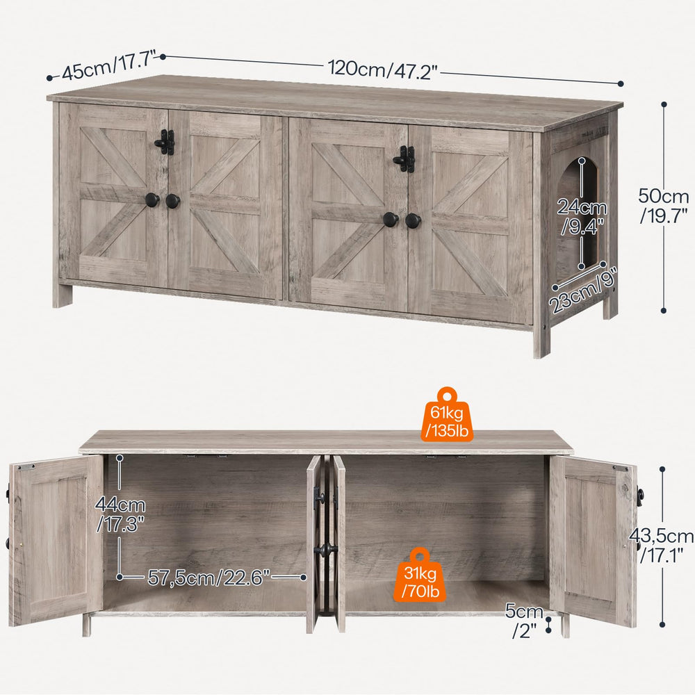 HOOBRO cat litter box enclosure assembly uses included tools