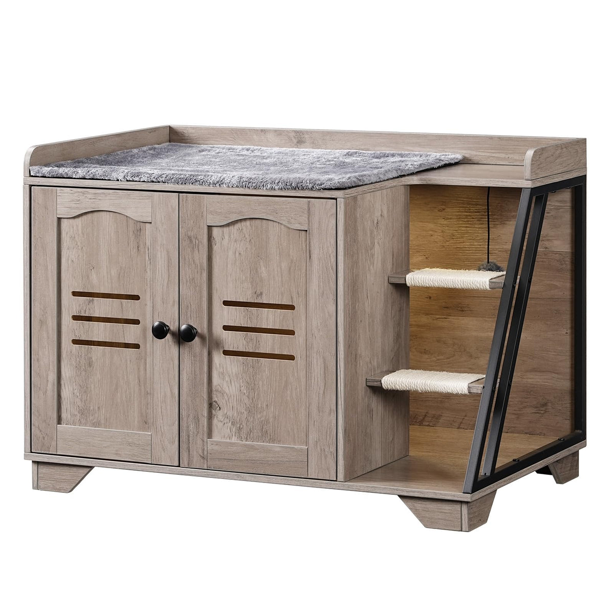 HOOBRO cat litter box enclosure exterior—stylish hideaway that blends with home decor and keeps litter private.