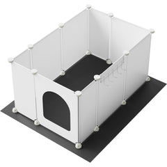 HOOBRO cat litter box enclosure front arch door offers privacy during use