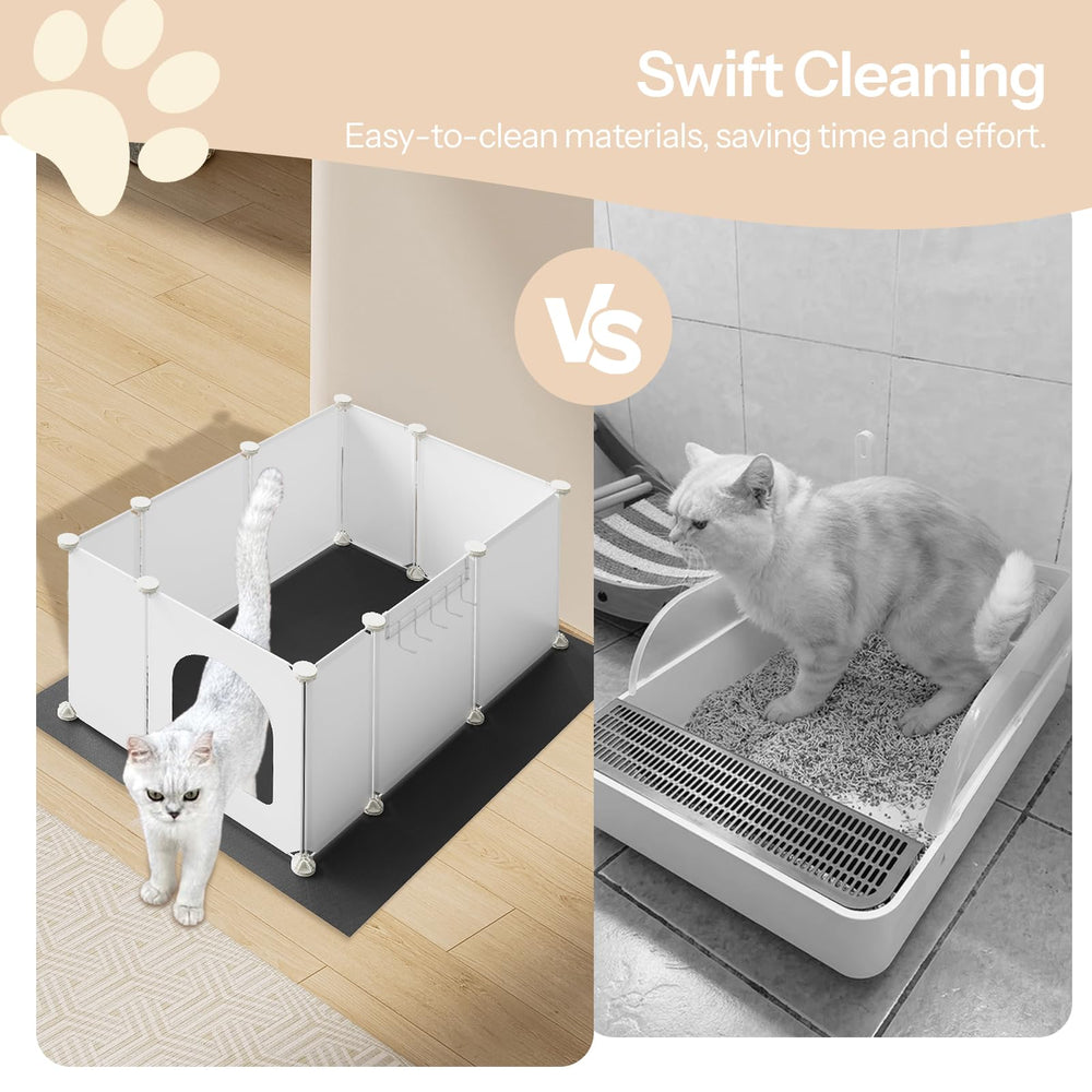 HOOBRO space-saving design helps keep the litter area tidy