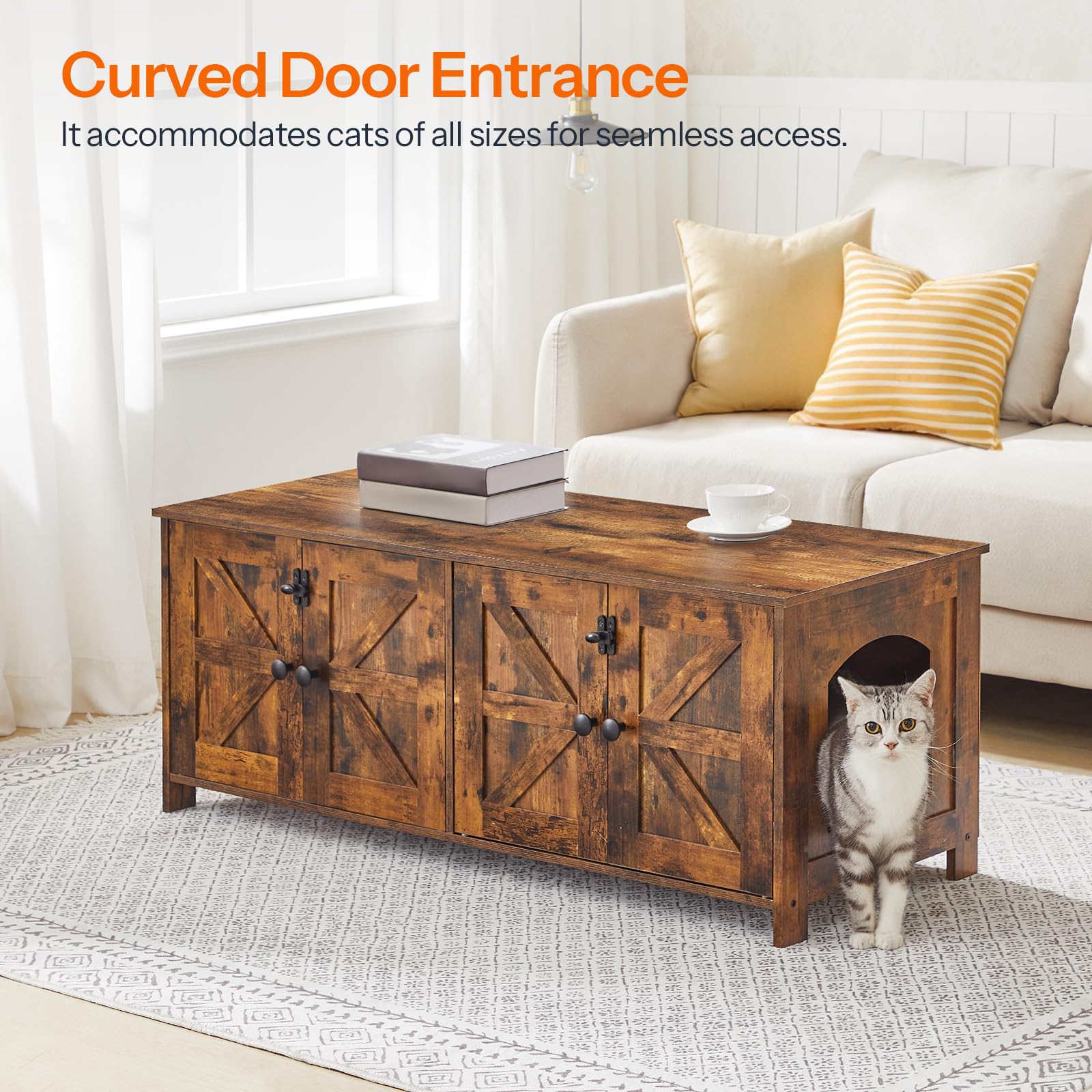 HOOBRO enclosure side arch doors enabling easy entry and exit