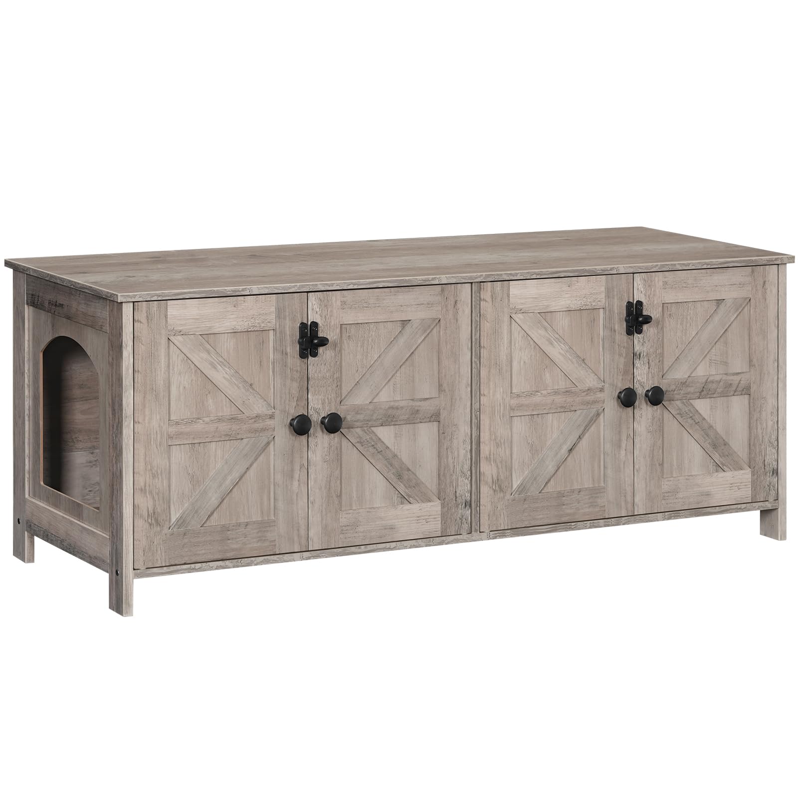 HOOBRO cat litter box enclosure two-cat space fits small rooms