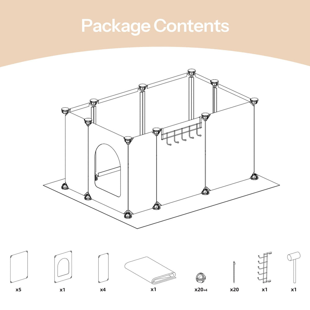 HOOBRO white enclosure blends with decor and fits most litter boxes