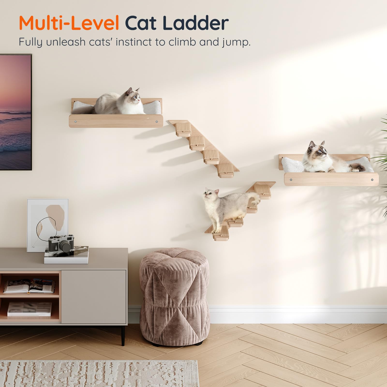 HOOBRO NL41CS03 wall-mounted shelf saves space during playtime