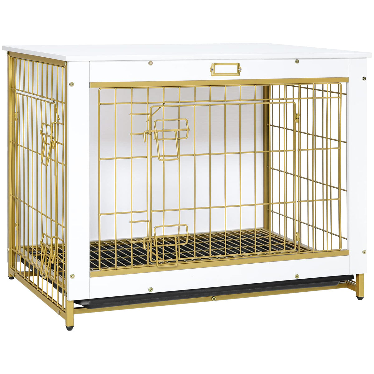 HOOBRO dog crate furniture front view highlights space-saving design for living rooms