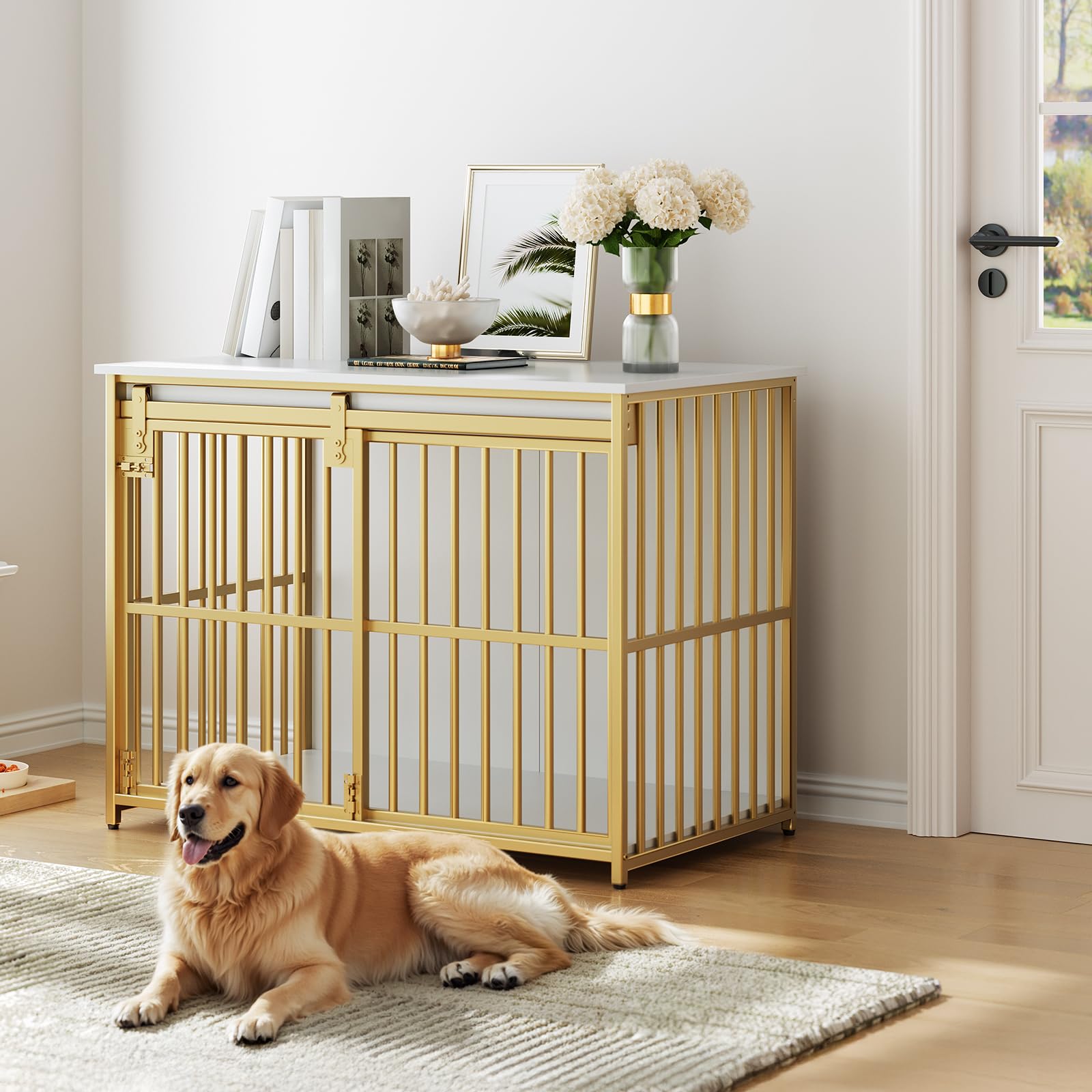 HOOBRO Dog Crate Furniture 36-6 length roomy space for small to medium dogs