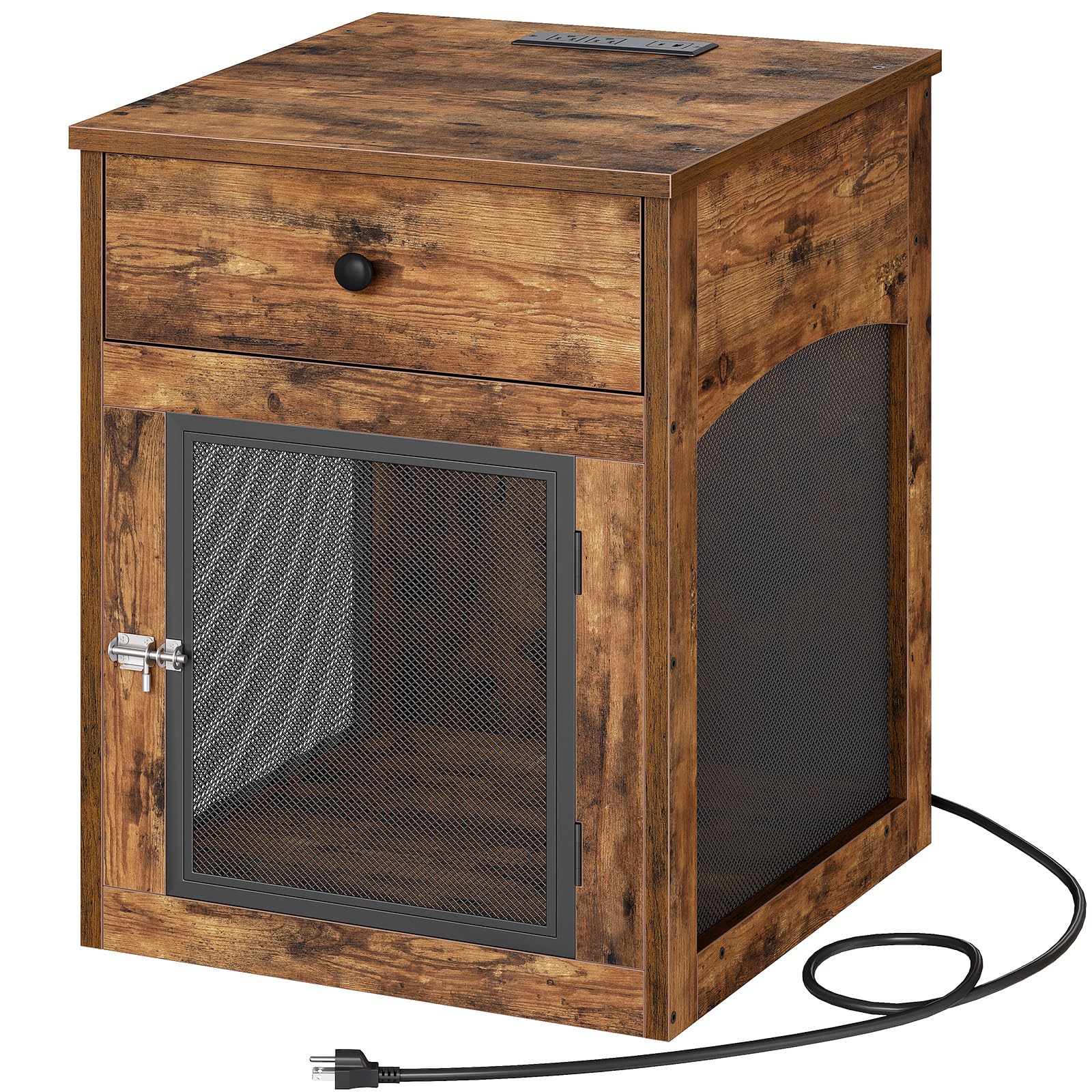 HOOBRO dog crate furniture assembled end table showcases dual-use furniture.