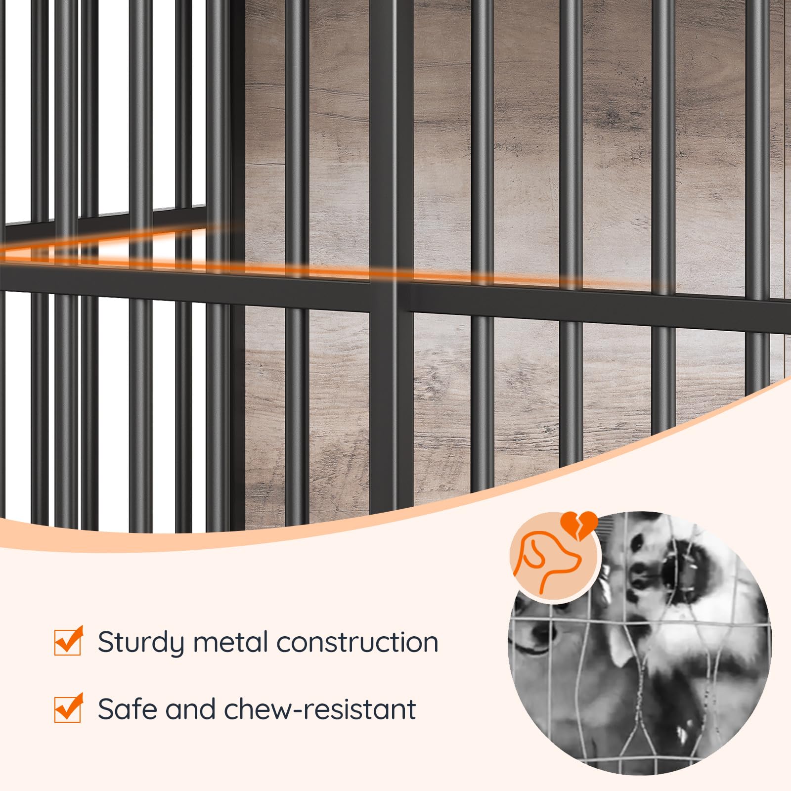HOOBRO dog crate furniture sturdy indoor kennel for small to medium dogs.