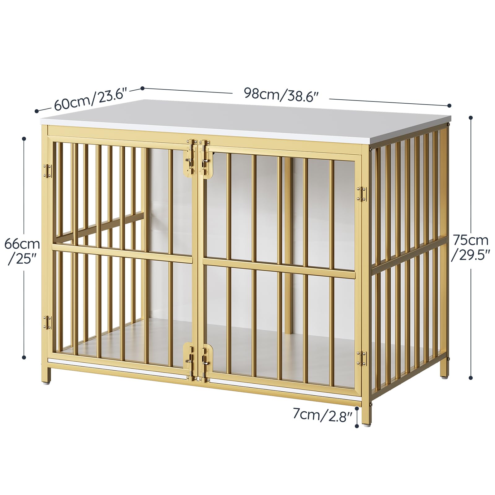 HOOBRO dog crate furniture top weight capacity highlights stability for larger dogs