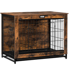 HOOBRO dog crate furniture wooden frame highlights sturdy design suitable for living room decor