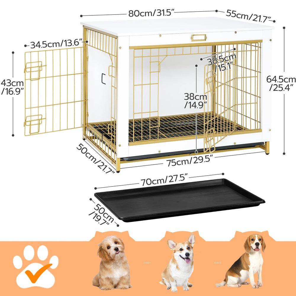 HOOBRO dog crate pull-out tray conveys easy cleaning and paw-friendly maintenance