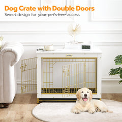 HOOBRO dog crate side openings demonstrates dual-access functionality for easy soothing pets