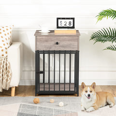 HOOBRO dog kennel drawer storage emphasizing organized pet supplies within reach.