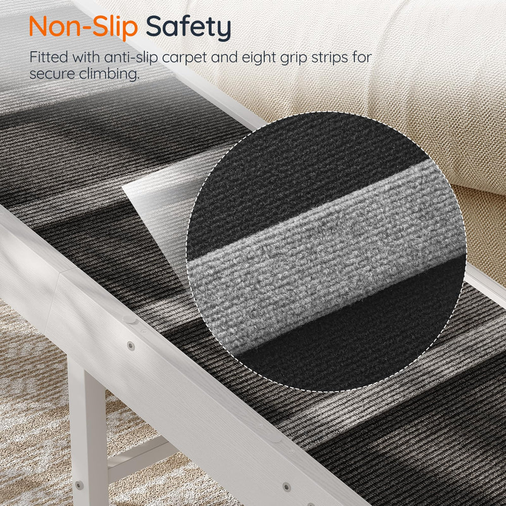 HOOBRO Dog Ramp helps beginners learn bed access with gentle incline.